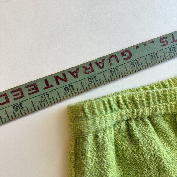 Womens Lime Green Pant Set Cotton Toofan Wide Leg Large Weave Pockets Resort - Picture 3 of 16